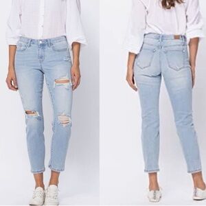 Judy Blue Super Light Destroyed Boyfriend Jeans Size 31